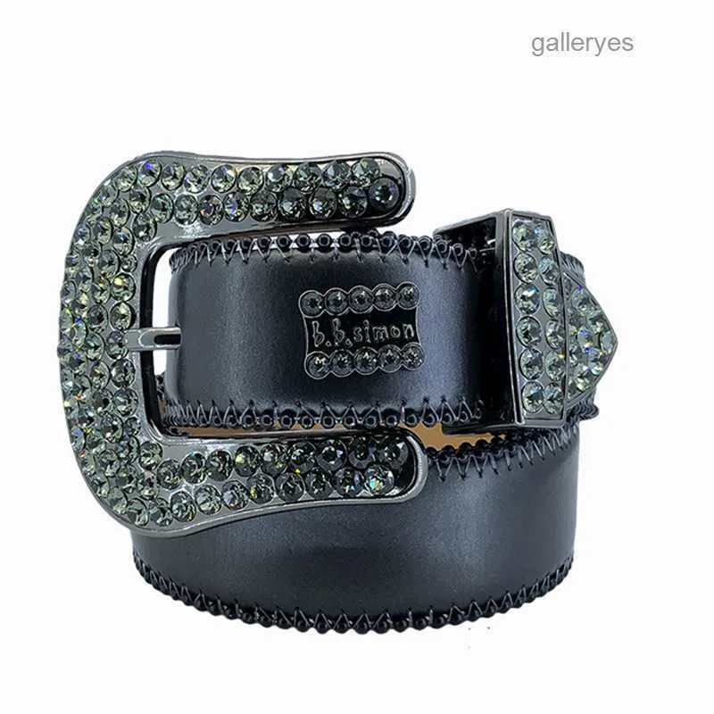 Designer riem Bb Simon riemen voor mannen vrouwen glanzende diamant op zwart blauw wit veelkleurig met bling steentjes als geschenk s s XRIZ