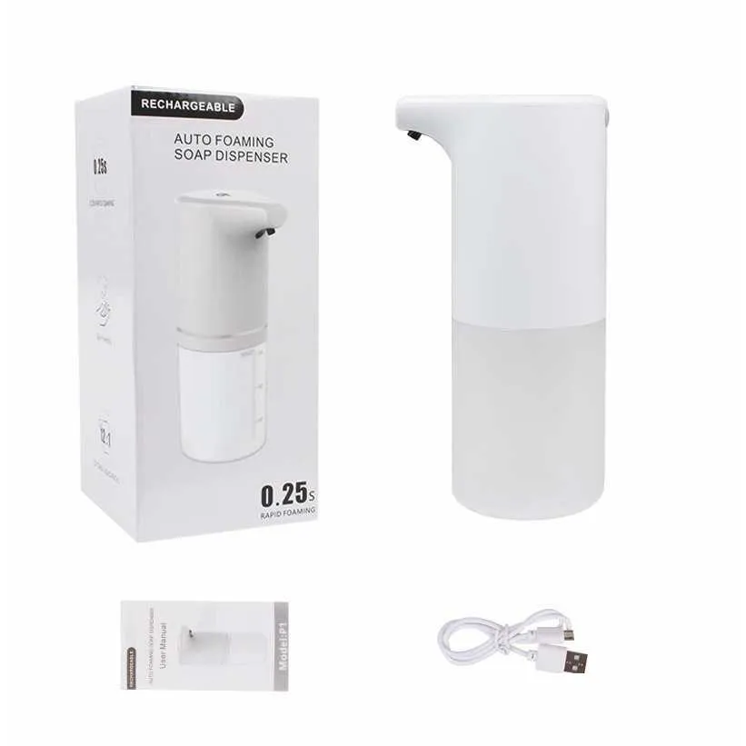 Máquina de desinfecção 350ml Matic Touchelss Dispenser Usd Carregando Indução Infravermelha Sabonete Espuma Cozinha Desinfetante para Mãos Banheiro Acces Dh9Vz