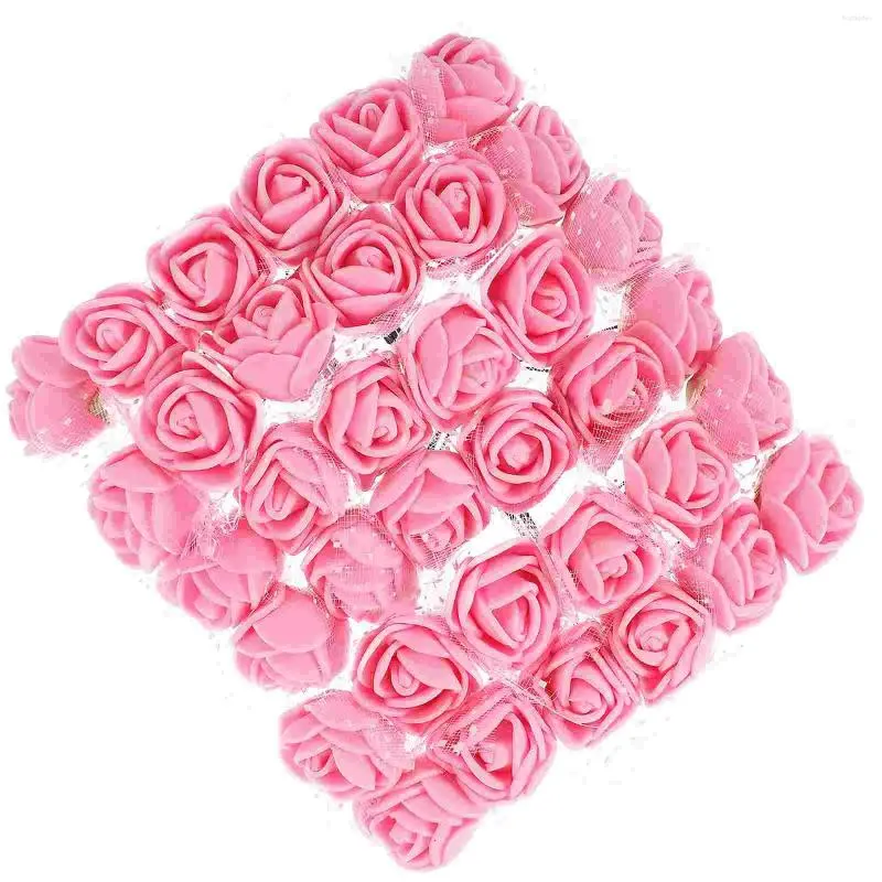 Dekorativa blommor 144st Fake Rose Flower Heads Mini Artificial Crafts Making For DIY pannband