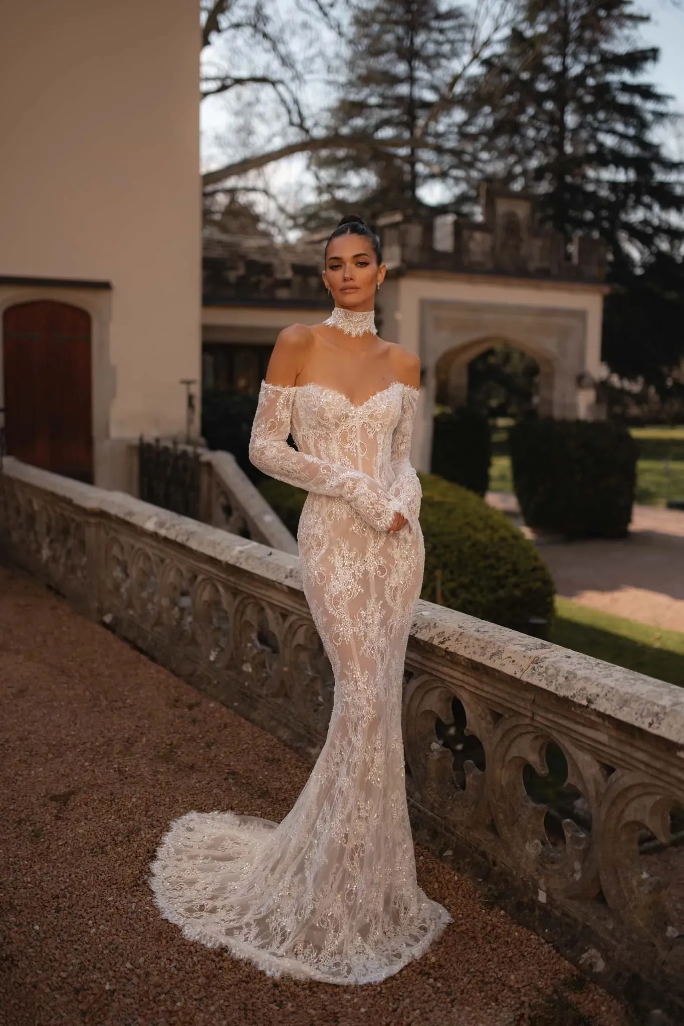 Shoulder Mermaid Wedding Long Sleeve Off The Shoulder Bridal Gowns