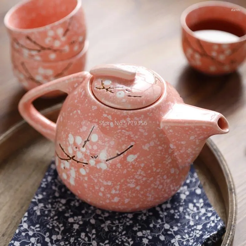 Conjuntos de chá de alta qualidade design criativo cerâmica japonês conjunto de chá casa el underglaze copo chinês grande bule