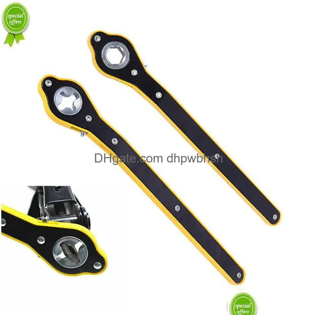 Strumenti di sollevamento Accessori Auto Risparmio di lavoro Jack Chiave a cricchetto Scissor Garage Pneumatico Ruota Lug Maniglia Strumento di riparazione Consegna di goccia Dhc8Q