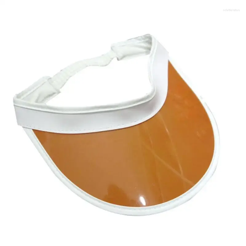 Berets Adult Unisex Orange Color Sunshade Hat Uv Protection Caps Transparent Empty