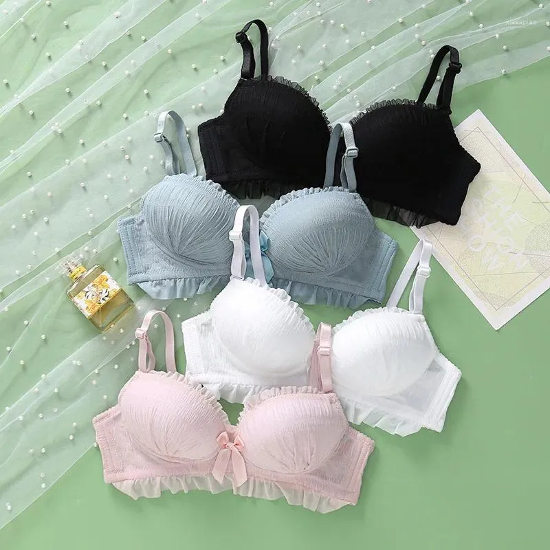 BRAS BH för kvinnor underkläder rygglösa underkläder Deep V Low Cut Push Up Intimates Kvinnlig andningsbar BRALETTE Söt trådlös