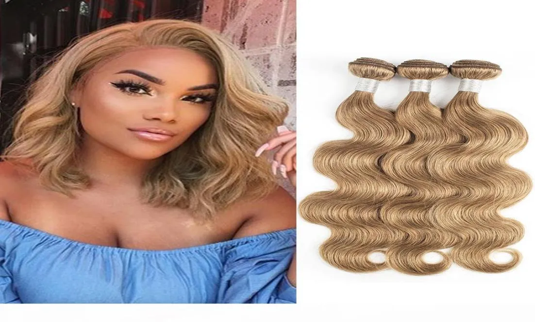 8 Ash Blonde Body Wave Hair Weave Bundles 3 4 Pieces 1624 Inch Indian Peruvian Remy Human Hair Extensions7334125