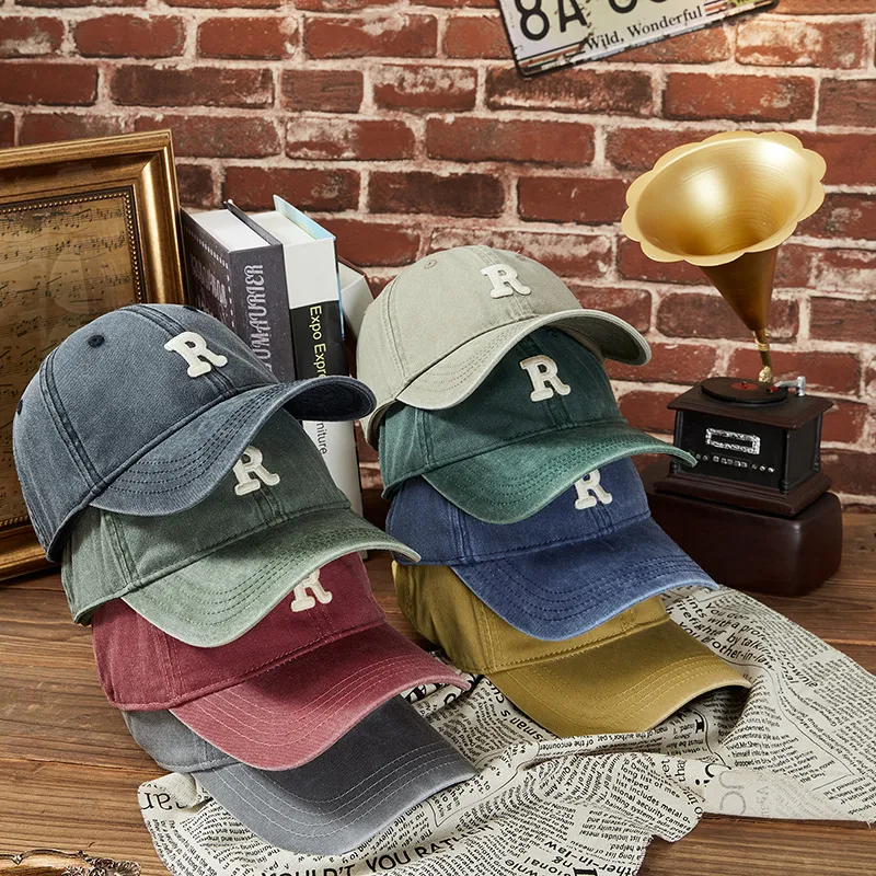 Casquette de Baseball printemps/été, nouveau lavage Vintage avec lettres brodées, chapeaux à visière polyvalents pour hommes et femmes