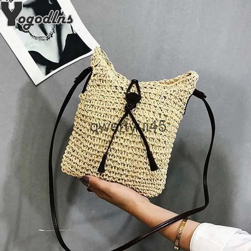 Bolsas de ombro Beac Raan Bolsa e palha tecida Boemian verão andbag viagem feminina Soulder Tote vime crossbody bolsosH24217