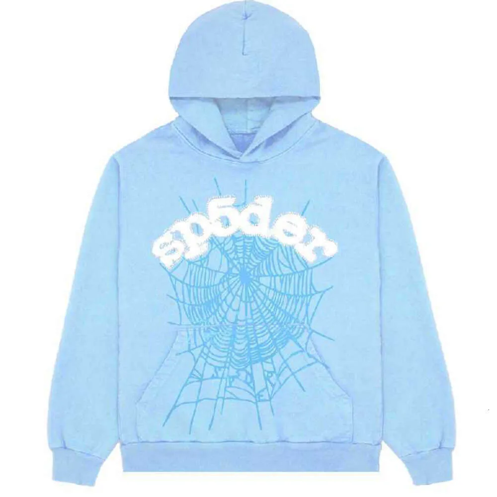 Spethirt Mens Hoodies 2024 Sky Blue SP5der Men Women 1 Hip Hop Young Thug Spider Spider World Wide Pullover