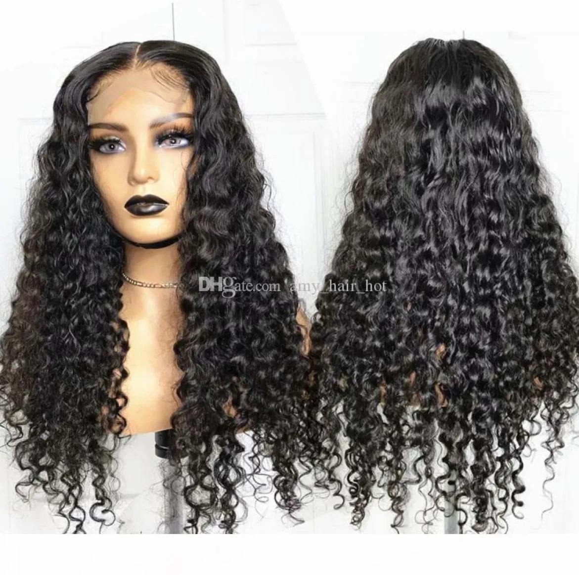 Perruque Lace Closure Wig Remy brésilienne bouclée, cheveux naturels, 5x5, 13x6, densité 150 180, perruque pour femmes noires, 9219282