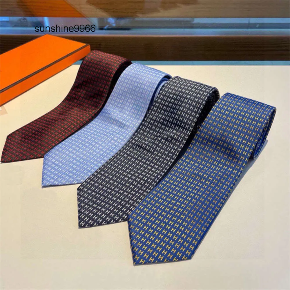 High Quality Luxury Ties Mens Designer Necktie Handmade Knitted Silks Tie Business Cravat Neck Brand Box Gift