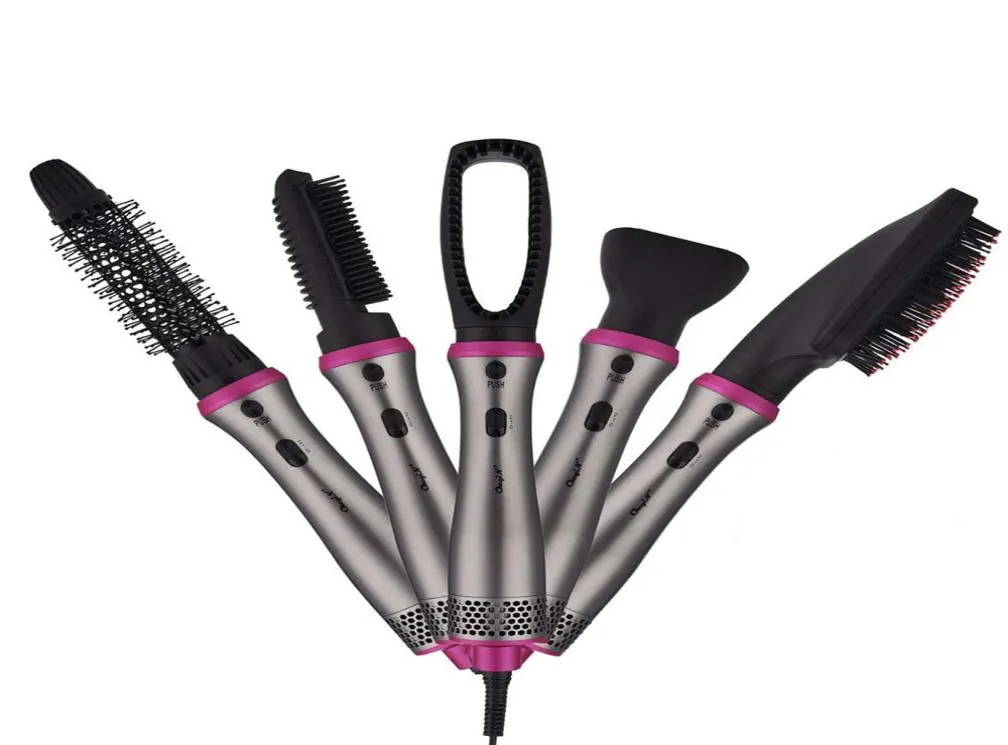 Hair Dry Brush 5 In 1 Air Brushes Set OneStep Hairs Dryers and Volumizer Ceramic Blow Dryer for Straightening Curling Drying8997158