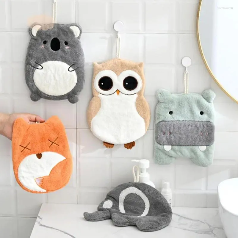 Towel Coral Velvet Hand Adorable Cartoon Microfiber Set Quick Drying Kitchen Dishcloths With Koala For Children