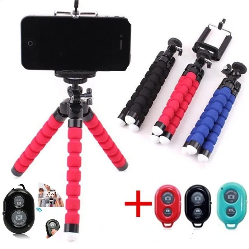 Mobile Phone Holder Flexible Octopus Tripod Bracket for Mobile Phone Camera Selfie Stand Monopod Support Po Remote Control 240126