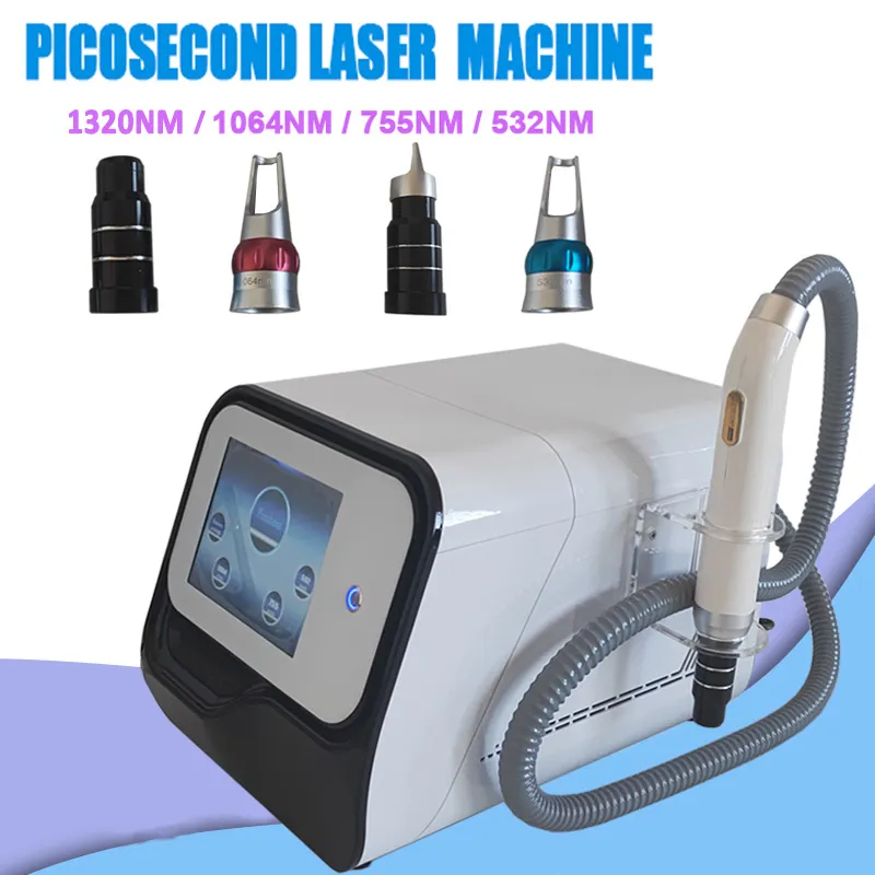 New Portable Nd Yag Laser Tattoo Removal Machine Picosecond Pigment Spots Remover 755 1320 1064 532nm Picolaser Q Switched Freckle Removal Black Doll Treatment