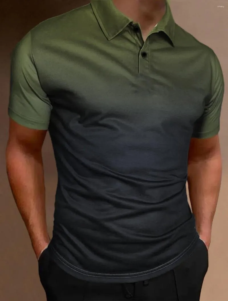 Polos pour hommes Polo boutonné décontracté sport revers classique manches courtes mode basique uni été coupe régulière