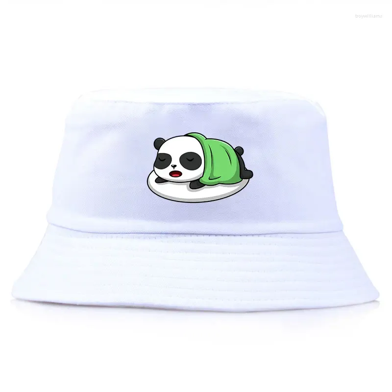 Baskar chines panda reversibel hink hatt folk flicka lady utomhus bomull panama fiske mössa pojke sol visor man fiskare