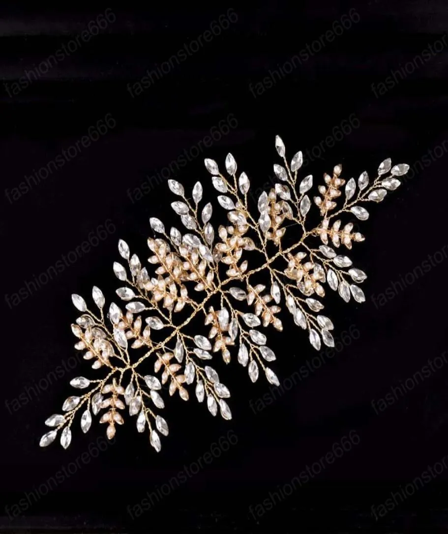 Moda perline di cristallo capelli vite mollette fatte a mano gioielli per capelli sposa copricapo diadema e corone accessori per capelli da sposa7093732