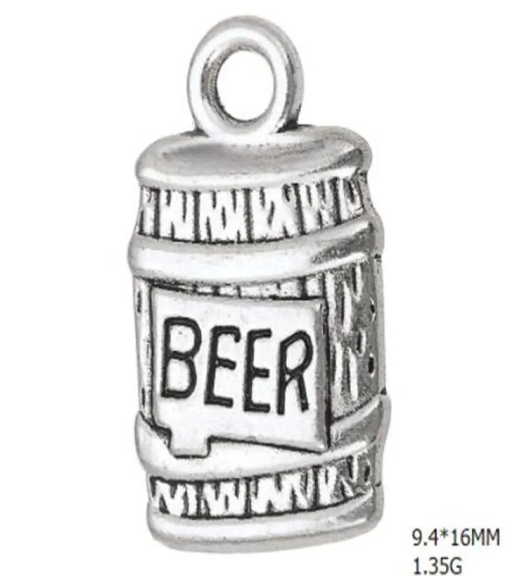 2021 Zinc alloy Bottle of Beer Floating Charms DIY Drink Jewelry Making Accesory7370698