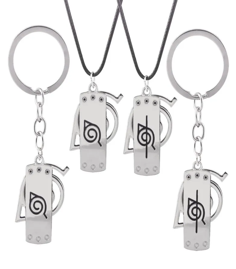 Shippuden Uzumaki Hatake Kakashi Konohagakurenosato Fascia Totem Simbolo Logo Portachiavi in lega Portachiavi Portachiavi Ciondolo Collana7095957