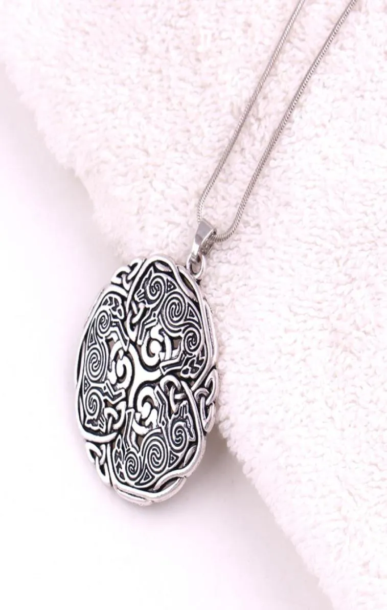 Norse 3 loup celtique Triskele Triskelion pendentif 925 en argent Sterling énergie amulette chaîne pendentif collier 5732239