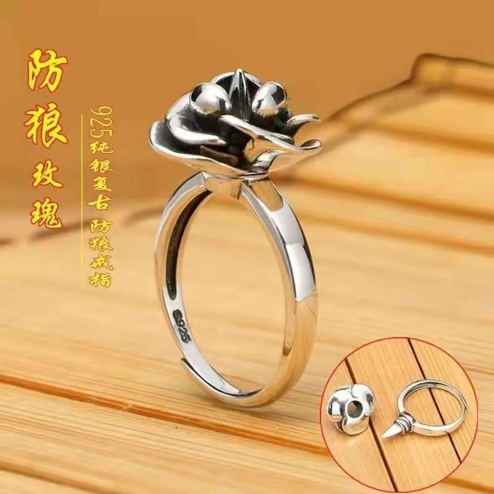 S925 Silver Vibrato the Same Ladys Special Body Ring Designer Wolf Organ Knife Edge. XIRD