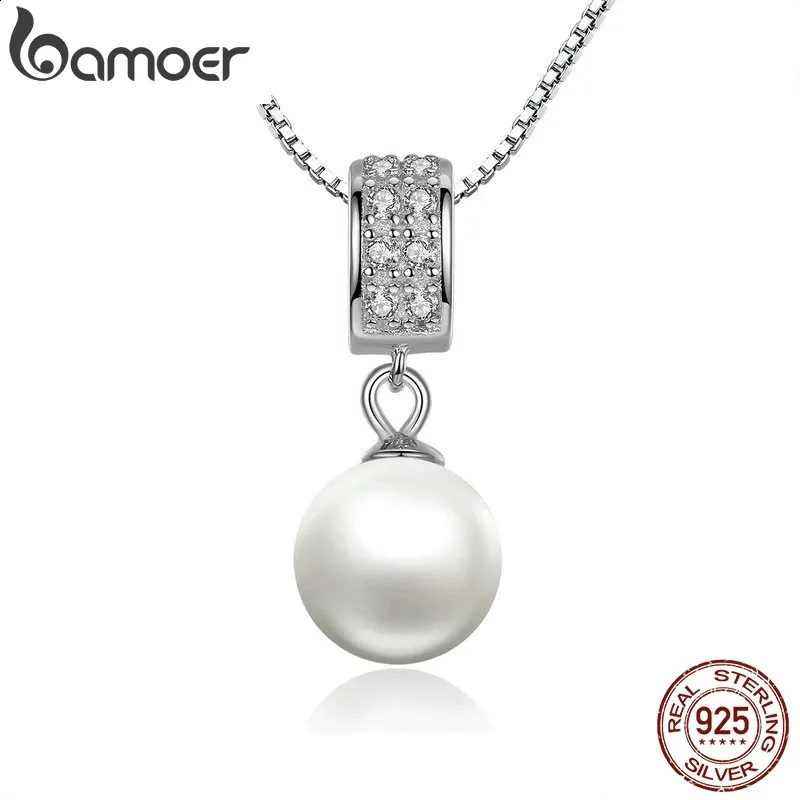 Collier avec pendentif en argent Sterling 925, fausse perle, longue chaîne, bijoux, accessoires de mariage, SCN030 240125