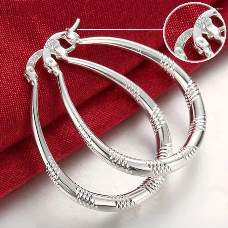 Boucles d'oreilles créoles en argent Sterling 925 pour femmes, bijoux à breloques classiques, mignons, pour fête de mariage, vente en gros