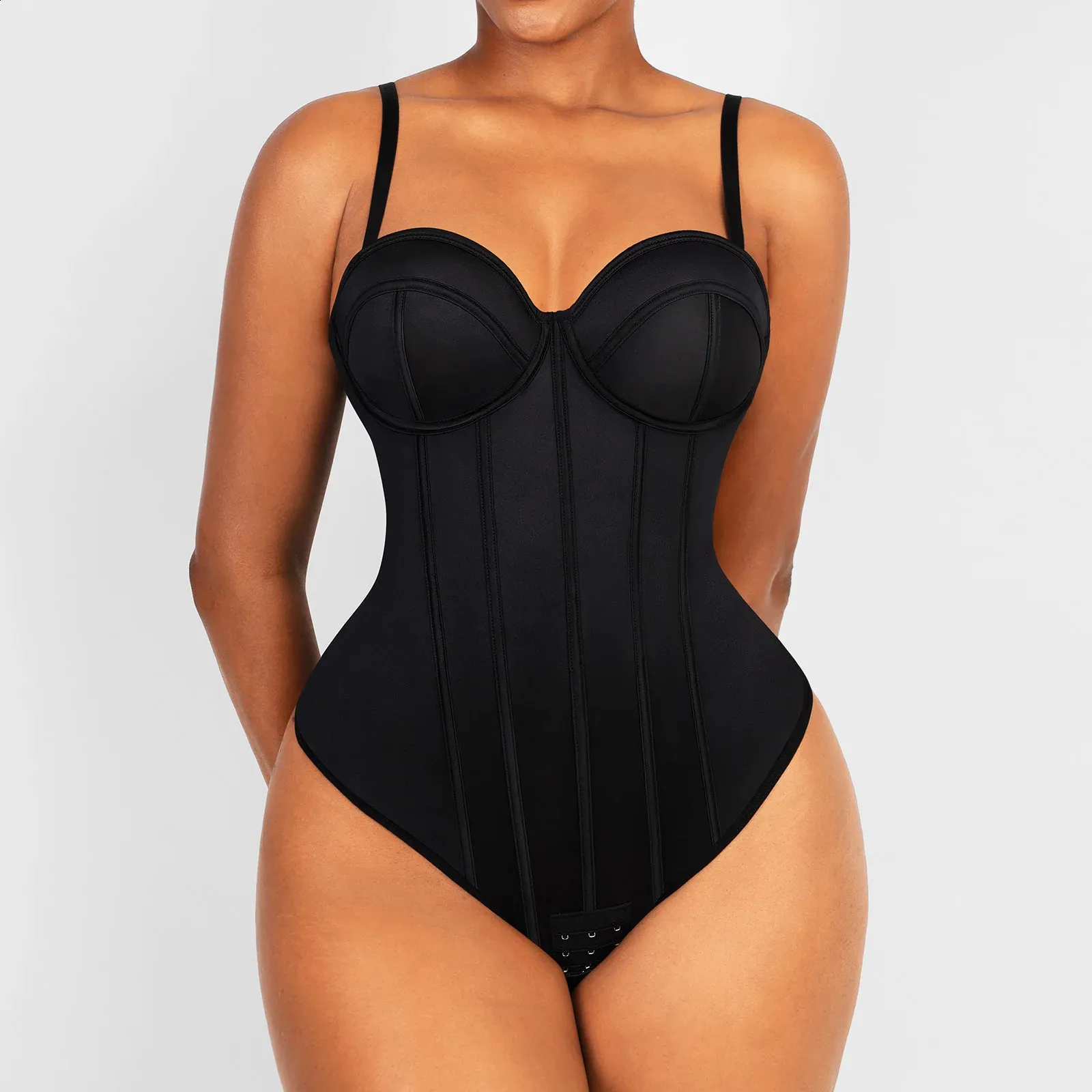 Outwear corpo shaper fajas colombianas seamles cupped strapless bodysuit emagrecimento cintura trainer brafree shapewear 240130