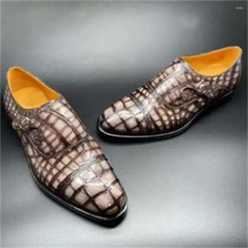 Klänning shsoes husbu krokodiler läder import mesn spetsig tsrend sbusiness