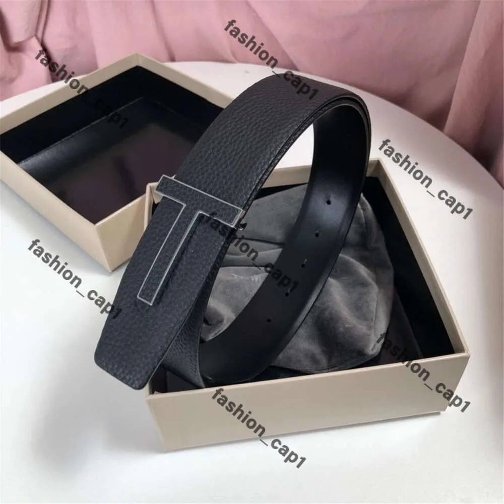 Tom Fords Belt New Men Clothing Accessories Belts Big T Buckle Fashion Women High Quality Luxurys Designer Belt Genuine Leather Waistband with Box Dust Bag Bb Belt 49