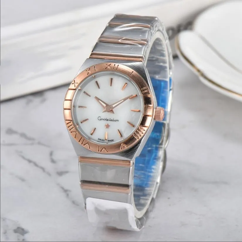 Marque de mode Montres pour femmes Omeg classiques constellation Montres-bracelets dame Montre Diamant Lumineux Quartz Mouvement Montre De Luxe Montres Chronographe Horloge