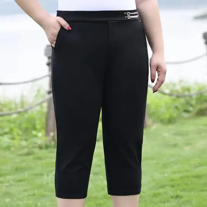 Taglie forti s per donna leggings bianchi neri casual estivi pantaloni boho a vita alta abbigliamento da allenamento pantaloni yoga in vita elastica 240130