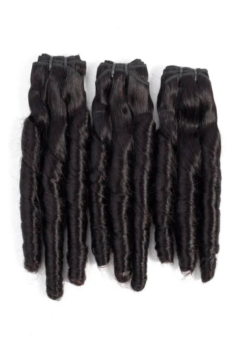 9A Funmi Hair Spring Curl 1020inch Brésilien Indien Brut Vierge Cheveux Couleur Naturelle Romance Curl crochet Extensions de Cheveux 3pieceslo2699811