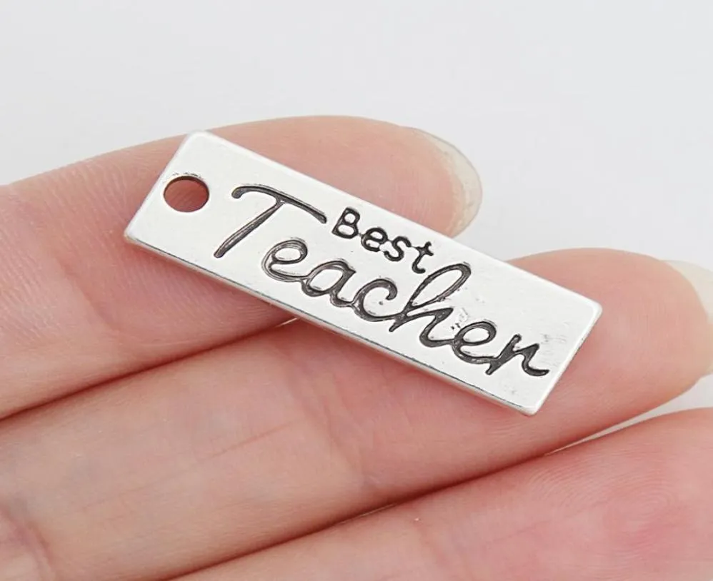 Vintage Theacher039S Day Alloy Charms Vintage Teacher Message Tag Charms Die Sturck 1029mm 50st AAC0178188809