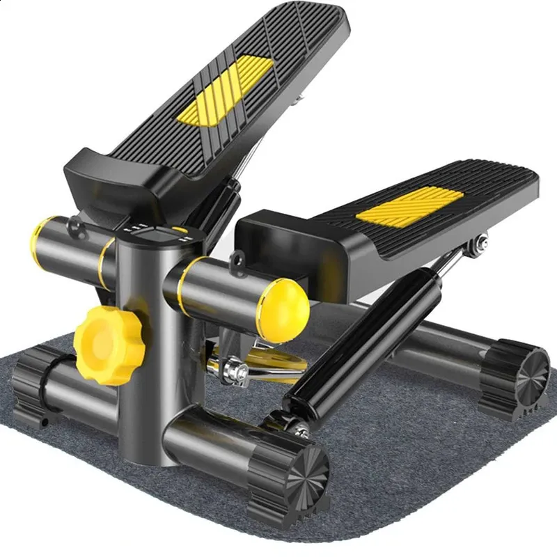 Mini esteiras aeróbicas com corda de tração e tapete para perder peso, máquina de pedal silenciosa, academia, fitness, corrida, steppers 240127