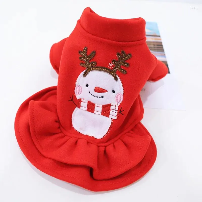 Abbigliamento per cani Abbigliamento natalizio per animali domestici per cani di piccola taglia Abbigliamento Cappotto caldo Cappotto per cuccioli Felpe con cappuccio Gonna