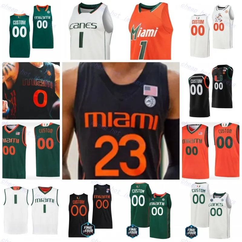 Lonnie Walker IV Hurricanes Basketball Jerseys Bruce Brown Tim James Jack McClinton Don Curnutt Rick Barry Charlie Moore Custom Ed Mens Miami Jersey