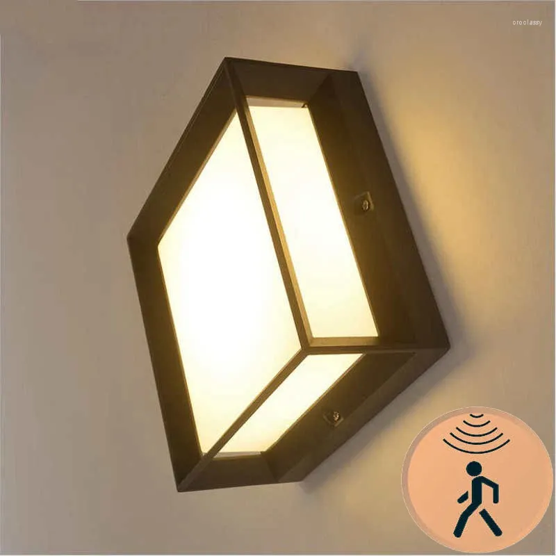 Wall Lamp Led Outdoor Waterproof Radar Motion Sensor Light Porch Courtyard Garden Lights Lighting