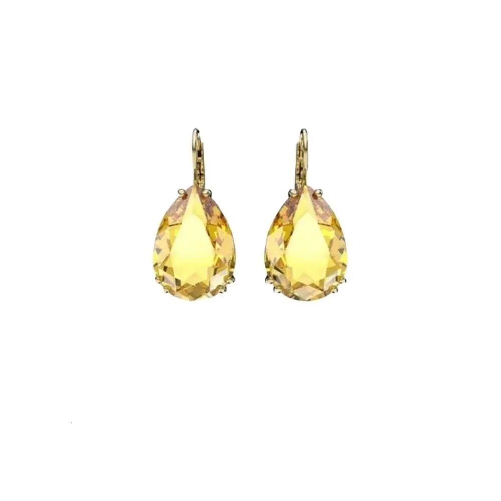 Swarovskis boucles d'oreilles concepteur femmes qualité originale boucles d'oreilles breloques bijoux crépuscule poire en forme de goutte d'eau boucles d'oreilles pour les femmes