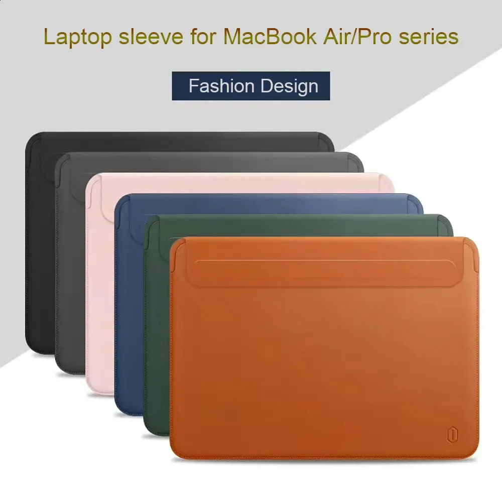 MacBook Airのラップトップスリーブケース13 M2 A2681Ultrathin Leather Notebook MacBook Pro 14 14防水ラップトップバッグ240119