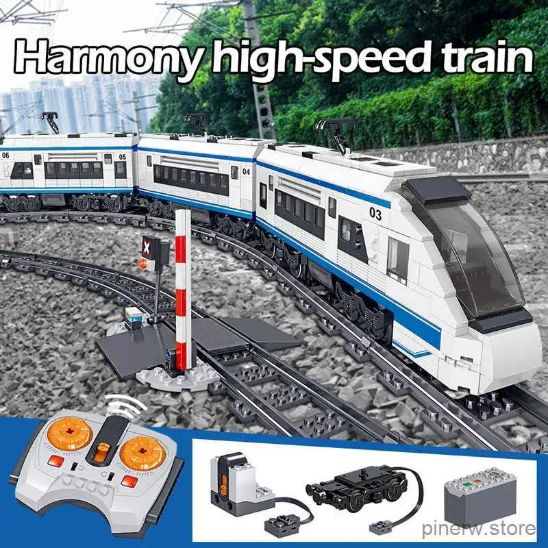 ブロック941PCS City Electric Harmony Rail Remote Control Bolings Blocks Train Track RC Car Brick Toy for Boy