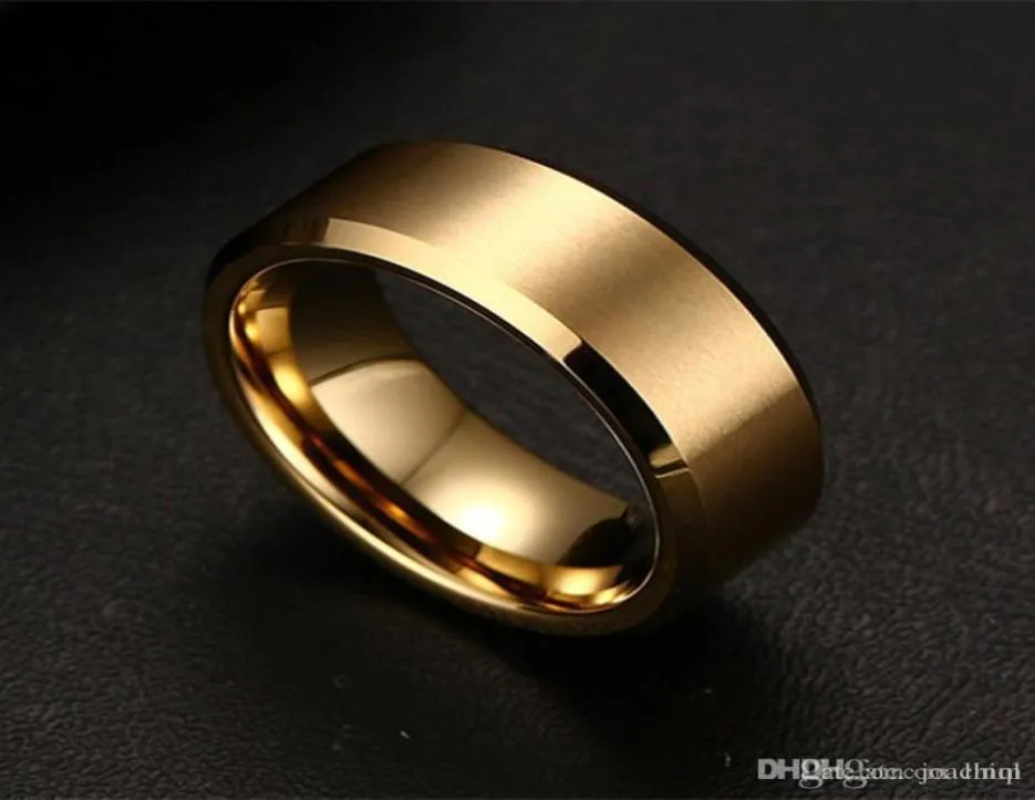 Креативное простое гладкое кольцо из чистой вольфрамовой титановой стали из нержавеющей стали для мужчин и женщин, подарки KKA19346756646