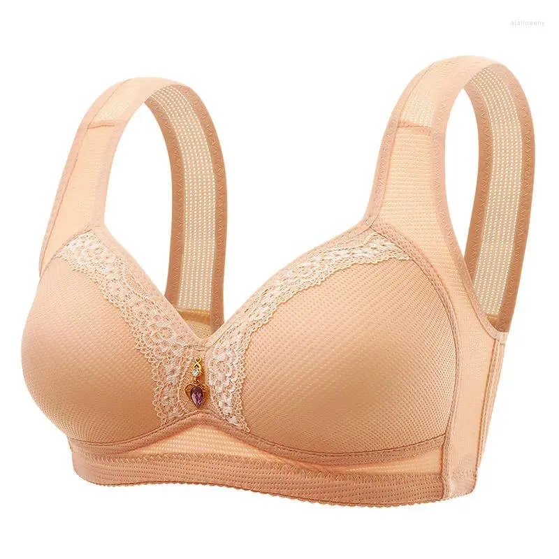 BRAS 36-46 B/C Plus Size Kvinnlig Sömlös stora underkläder Gathers Bralette Tops Kvinnors spets underkläder Thin Cup Bra