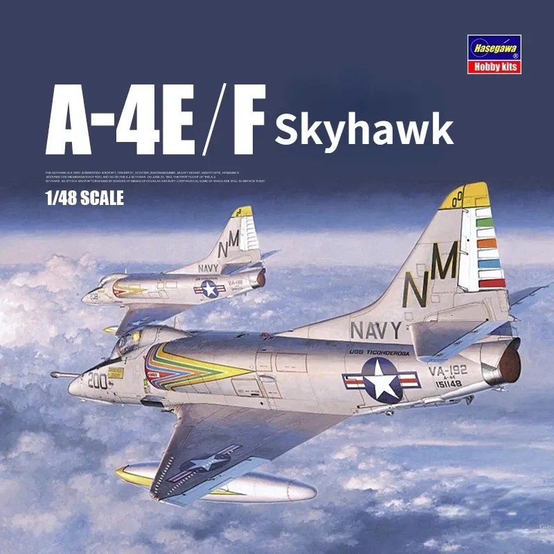 Hasegawa 07221 Assembly Airplane Model 1/48 A-4E/F Skyhawk US Navy Borne Attacker for Model Hobby Collection DIY Toys 240124