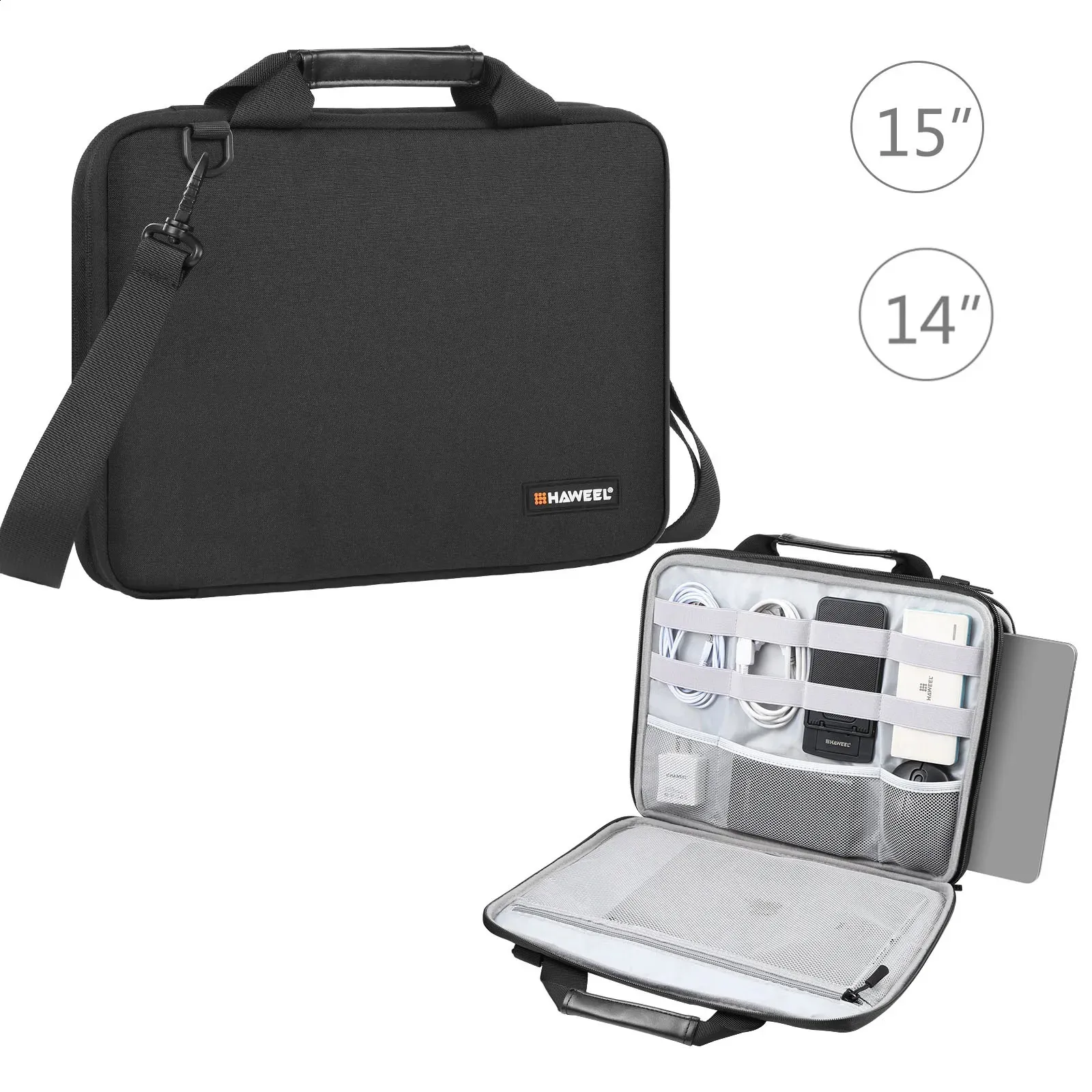 Haweel 130 -calowy 160 -calowy teczka na laptopa Crossbody dla Thinkpad Asus HP Inna torba laptopa 240119