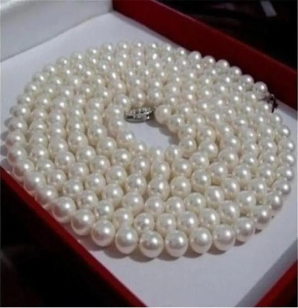 25 longs nouveau collier de perles de culture Akoya blanches de 78 mm225D016993910