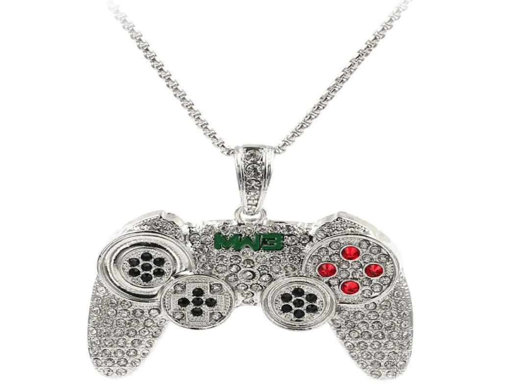 P S Game Console Iced Out Man Women Pendant Hip Hop Gold Chain For Man Women Jewelry Halsband Tillbehör Kedja Smycken9251058