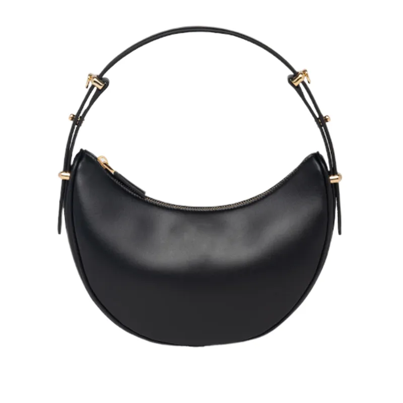 Dames luxe ontwerper wit zwart bruin lederen kleine clutch tas