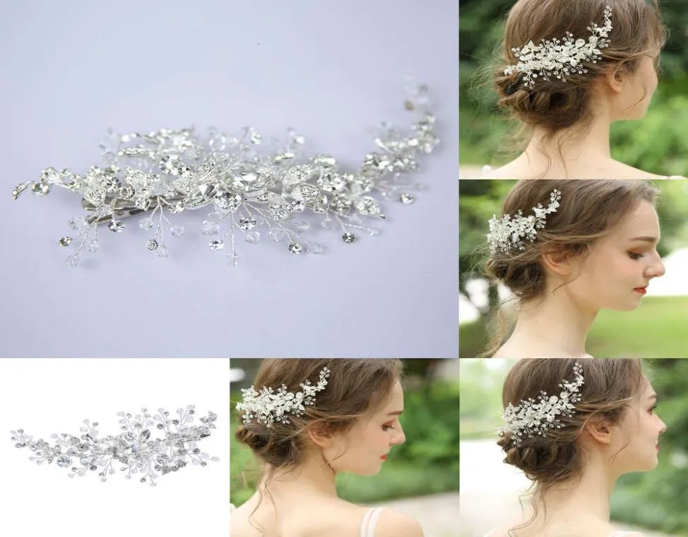 q2021clip J6163 hairpin or diamond beautiful side bride headdrs handmade wedding jewelry dign hair ornament NEW8667889