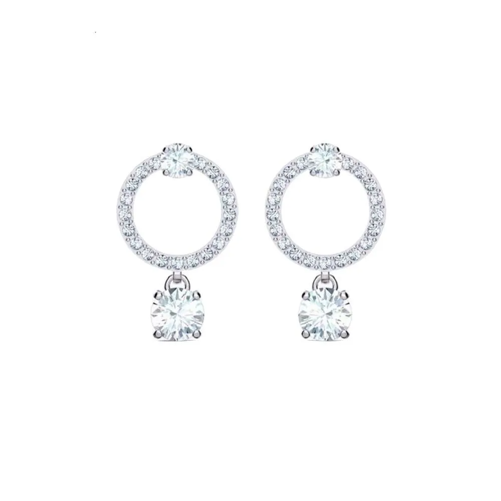 Swarovskis – boucles d'oreilles de styliste pour femmes, qualité originale, charme et élégance, nouveau diamant en cristal, cadeau de saint valentin